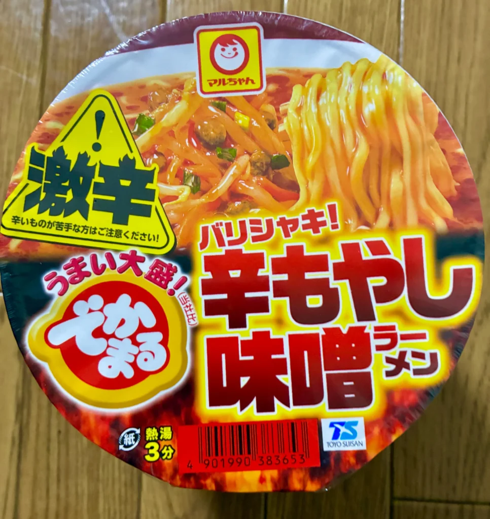 マルちゃん】でかまるバリシャキ！辛もやし味噌ラーメン激辛は